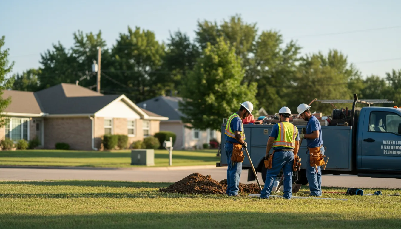 Residential water line and bathroom plumbing service in Clarkdale, AZ